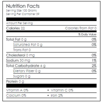Nutritional Information