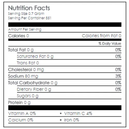 Nutritional Information