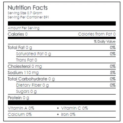 Nutritional Information