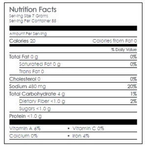 Nutritional Information