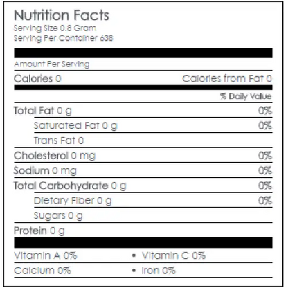 Nutritional Information