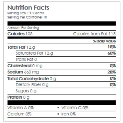 Nutritional Information