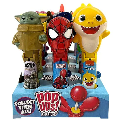 Flix Candy Assorted Pop Ups Lollipops 12 pack