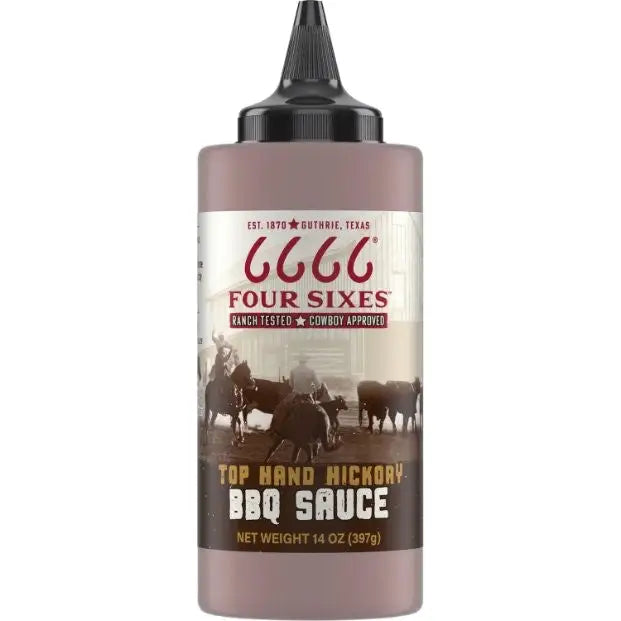 Four Sixes, 6666, 6666 BBQ Sauce, Four Sixes BBQ, Yellowstone, Top Hand Hickory BBQ Sauce