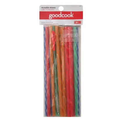 Good Cook Reusable Straws 24 Pack