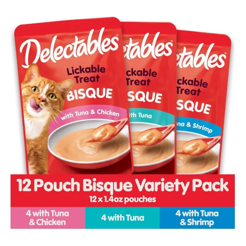 Hartz Delectables Lickable Cat Treat Bisque Assorted Flavors