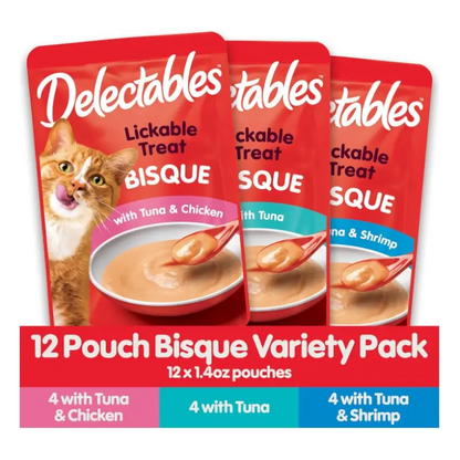 Hartz Delectables Lickable Cat Treat Bisque Assorted Flavors
