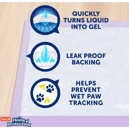 Hartz Home Protection Odor Eliminating Dog Pads - Lavendar Scent 50 pads