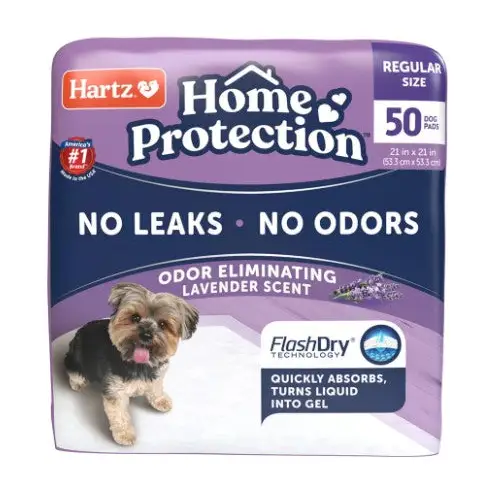 Hartz Home Protection Odor Eliminating Dog Pads - Lavendar Scent 50 pads