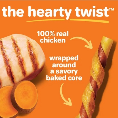 Hartz Oinkies Real Meaty Chews Hearty Twists 24 count