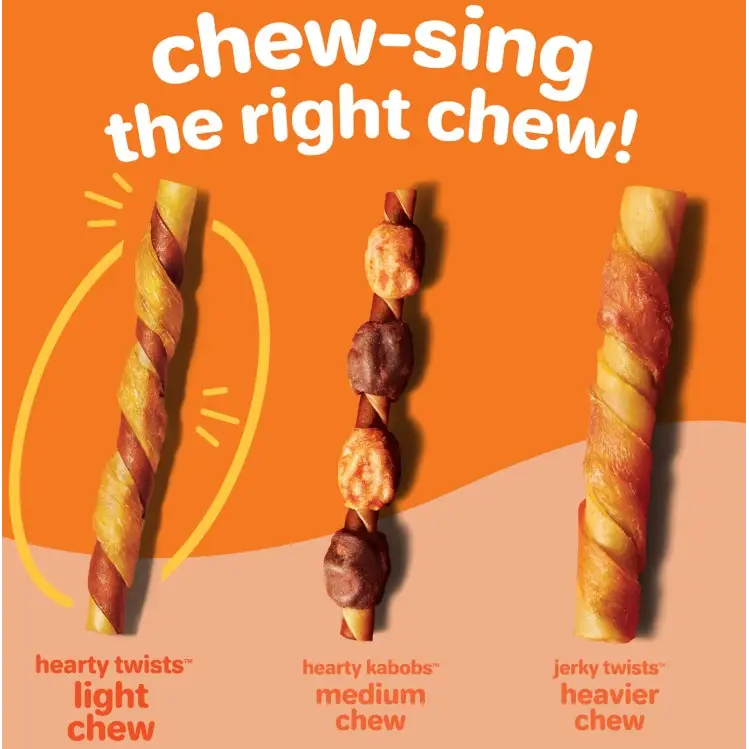 Hartz Oinkies Real Meaty Chews Hearty Twists 24 count