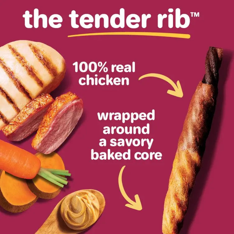 Hartz Oinkies Real Meaty Chews Tender Ribs 22 count