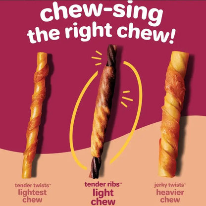 Hartz Oinkies Real Meaty Chews Tender Ribs 22 count