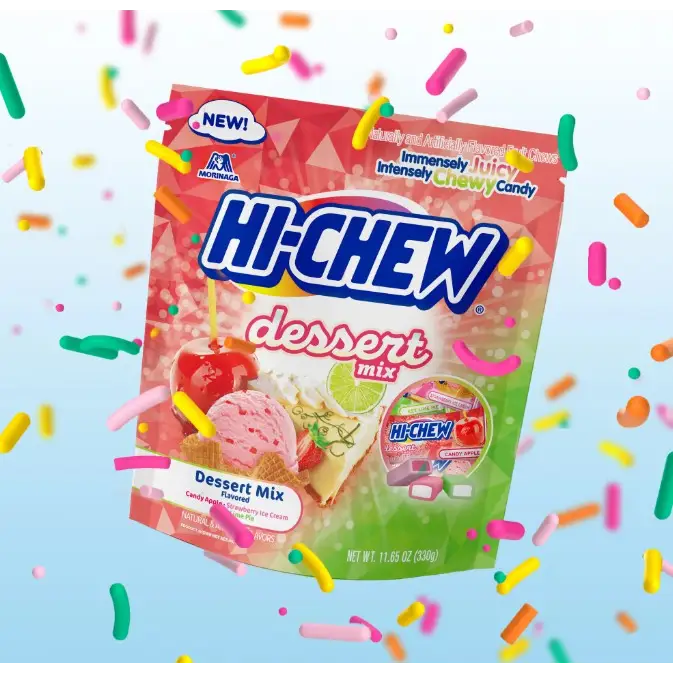 HI-CHEW Dessert Mix Chewy Candy 11.65 oz Stand up Pouch