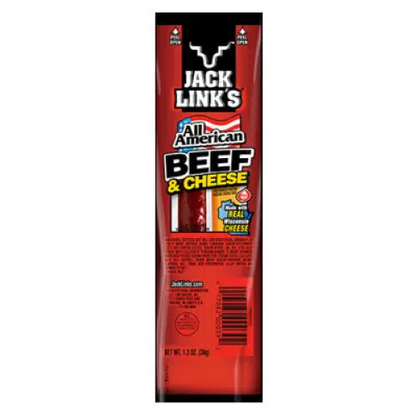 JACK LINK'S ALL AMERICAN BEEF & CHEESE, 1.2 OZ. (CASE, 192 COUNT)