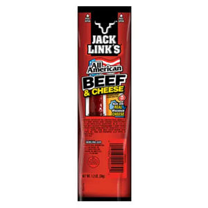 JACK LINK'S ALL AMERICAN BEEF & CHEESE, 1.2 OZ. (CASE, 192 COUNT)