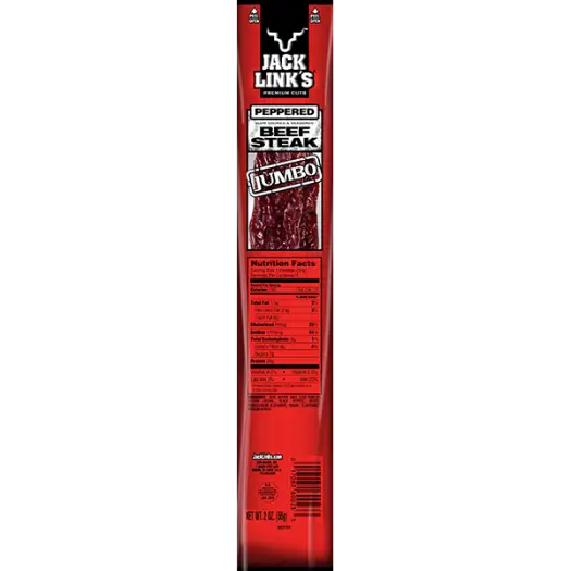 JACK LINK'S PEPPERED BEEF STEAK, 2 OZ.