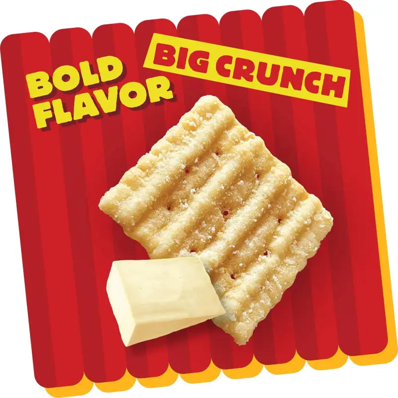 Keebler Cheez-It Grooves White Cheddar 3.25 oz. bag (Case of 6 bags)(93647) - Grocery