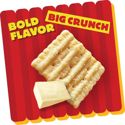 Keebler Cheez-It Grooves White Cheddar 3.25 oz. bag (Case of 6 bags)(93647) - Grocery