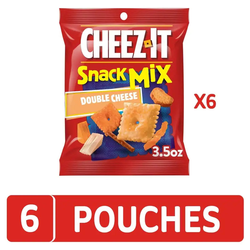 Keebler Cheez-It Snack Mix Double Cheese 3.5 oz. bag (Box of 6 bags)(57720) - Grocery