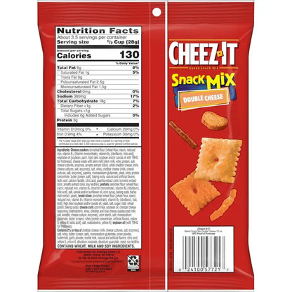 Keebler Cheez-It Snack Mix Double Cheese 3.5 oz. bag (Box of 6 bags)(57720) - Grocery