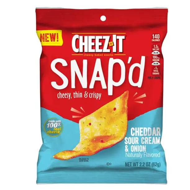 KEEBLER Cheez-It Snap’d Cheddar Sour Cream & Onion 2.2 oz. bag