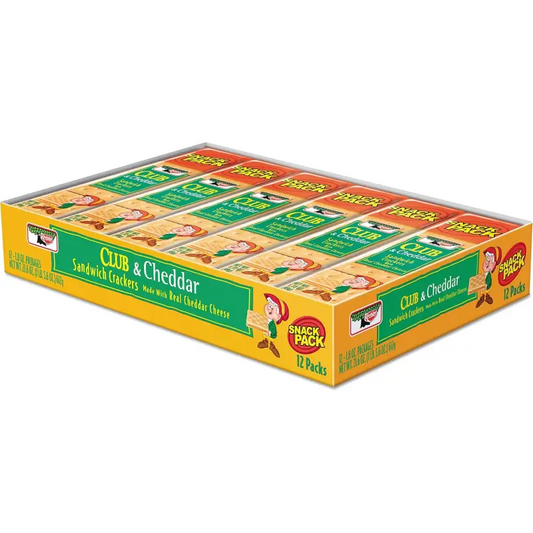 KEEBLER Club & Cheddar Sandwich Crackers 12 Pack (21163)