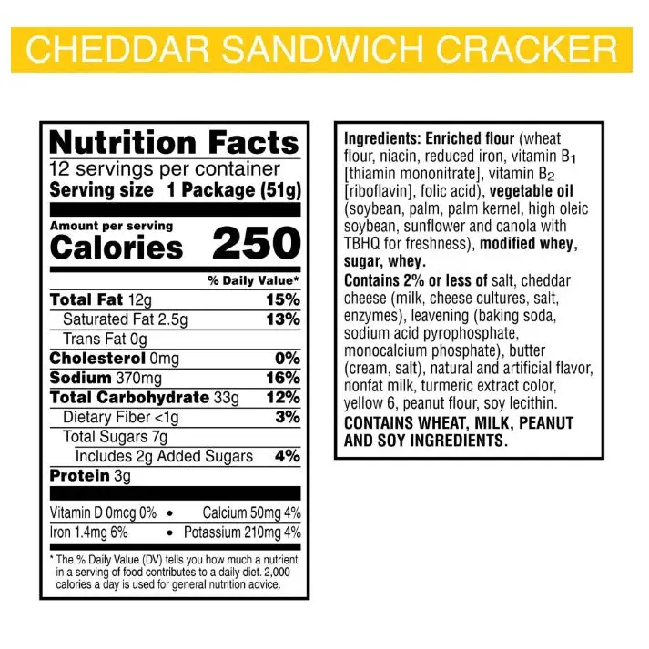 KEEBLER Club & Cheddar Sandwich Crackers 12 Pack (21163)