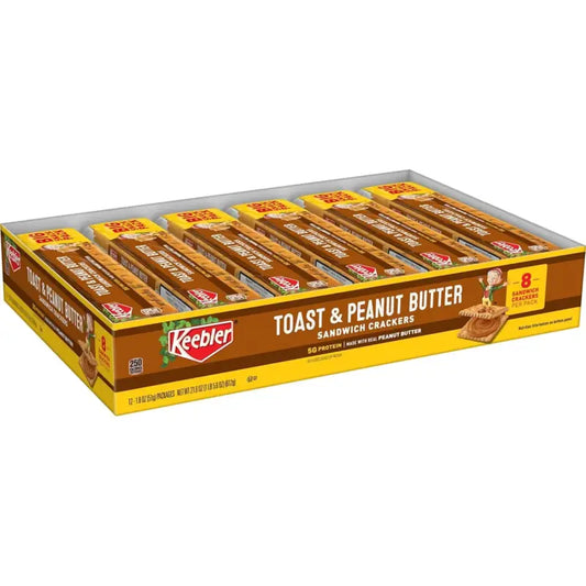 KEEBLER Toast & Peanut Butter Sandwich Crackers 12 Pack (21167)
