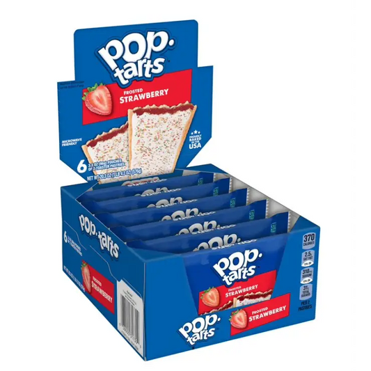 Kellogg’s Frosted Strawberry Pop Tarts 6 Pack 12 Pastry Count