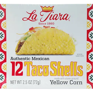 LA TIARA Yellow Taco Shells (Box of 12)