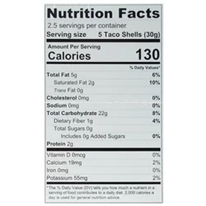 Nutritional Information 