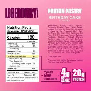 Legendary Birthday Cake Protein Pastry - 10 pack box