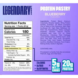 Legendary Blueberry Protein Pastry - 10 pack box