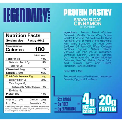 Legendary Brown Sugar Cinnamon Protein Pastry - 10 pack box