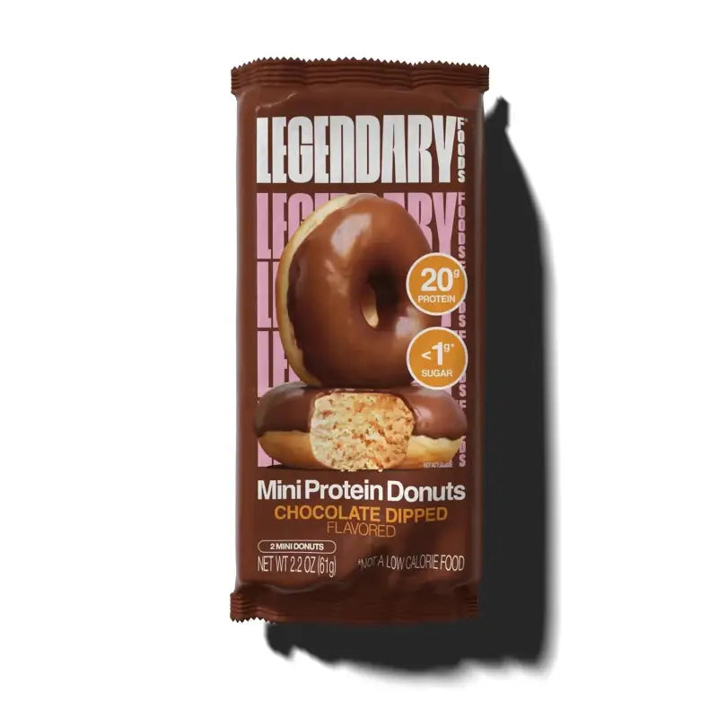 Legendary Chocolate Glazed Protein Donuts - 12 Count Box (97273)