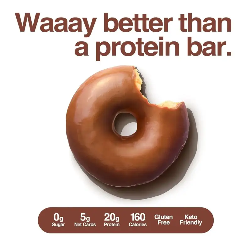 Legendary Chocolate Glazed Protein Donuts - 12 Count Box (97273)