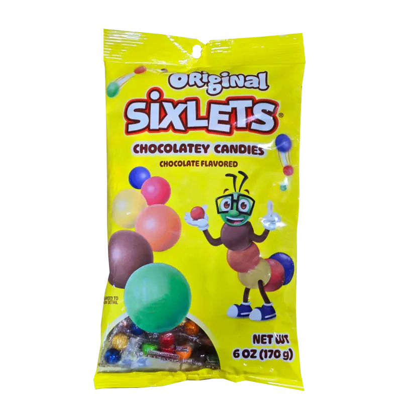 Original Sixlets Chocolatey Candies-6 oz. Peg Bags