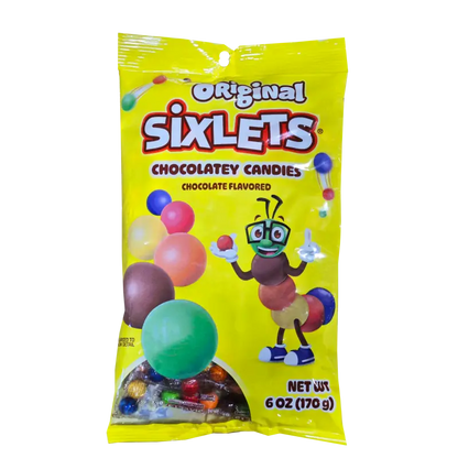 Original Sixlets Chocolatey Candies-6 oz. Peg Bags