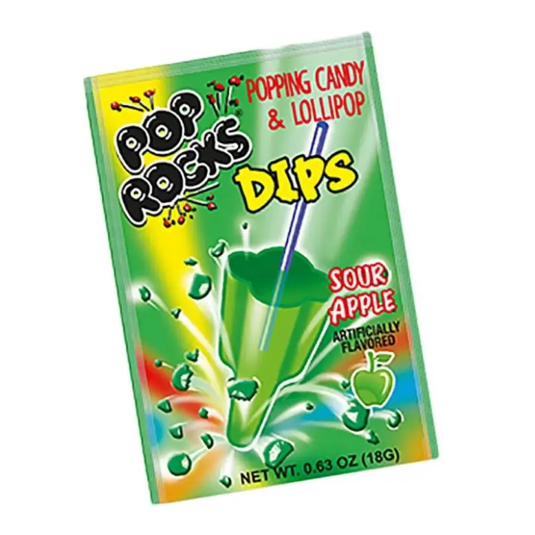 Pop Rocks Dips Sour Apple 18 Count