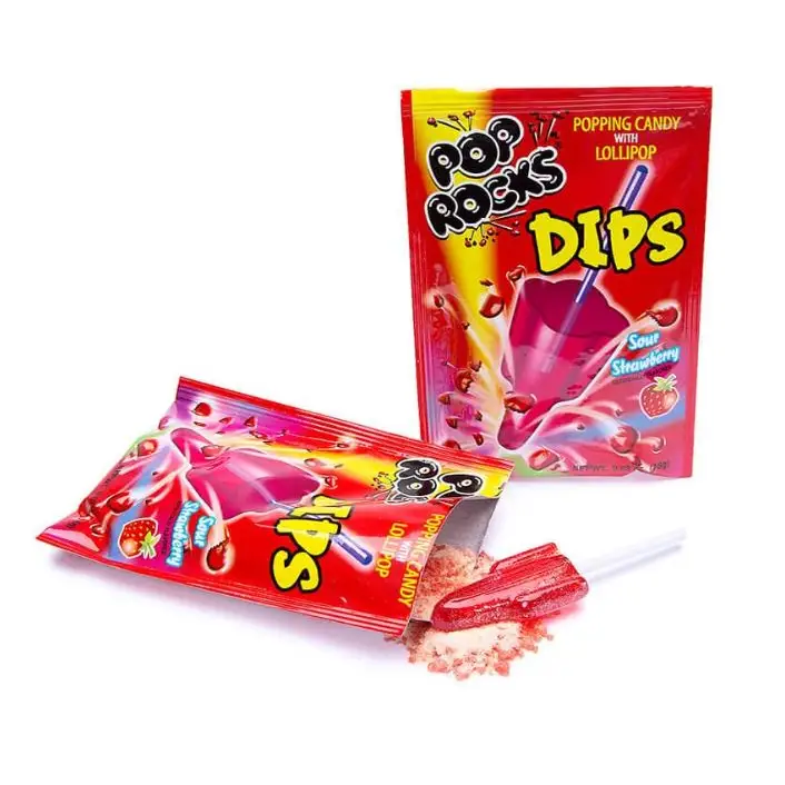 Pop Rocks Dips Sour Strawberry 18 Count