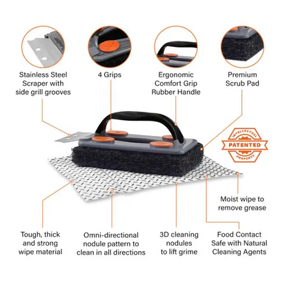 Proud Grill Q-Swiper BBQ Grill Cleaner