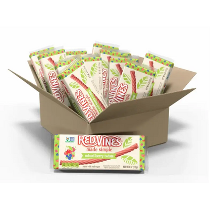 Red Vines Made Simple Mixed Berry Twists 4 oz. - Case - 12 Trays