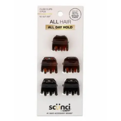 Scunci No-Slip Chunky Jaw Clips 5 Pack