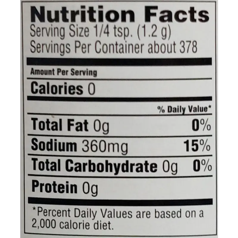 Nutritional Information