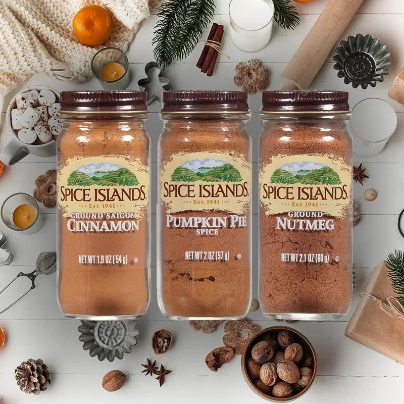 SI Holiday Variety Pack with Pumpkin Pie Spice Ground Cinnamon and Ground Nutmeg