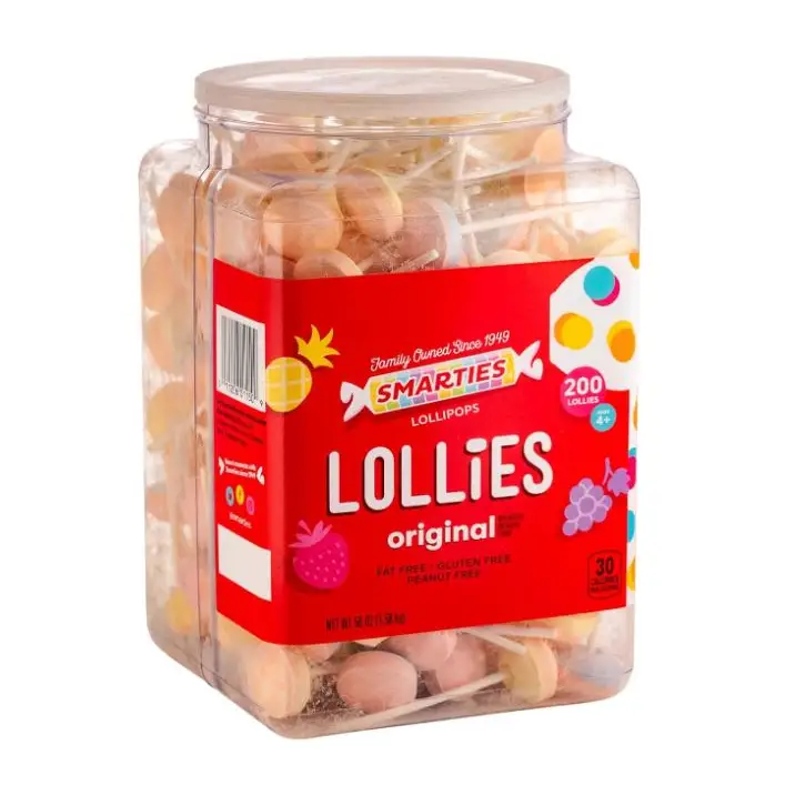 Smarties Double Lollies Jar of 200 Lollies - Sweets N Snacks