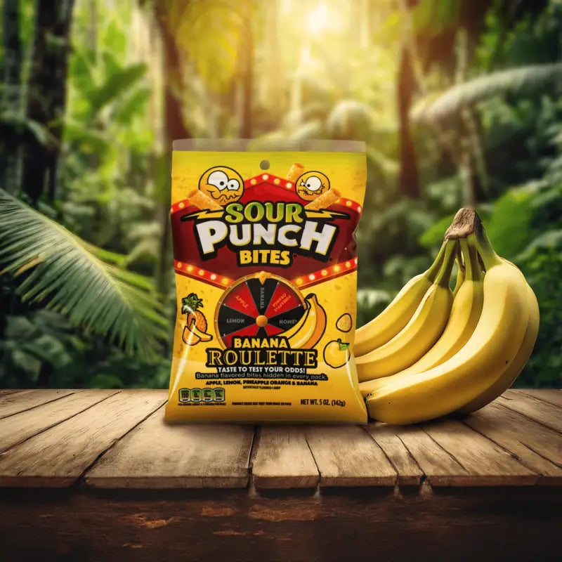 Sour Punch Banana Roulette Bites 5 oz.