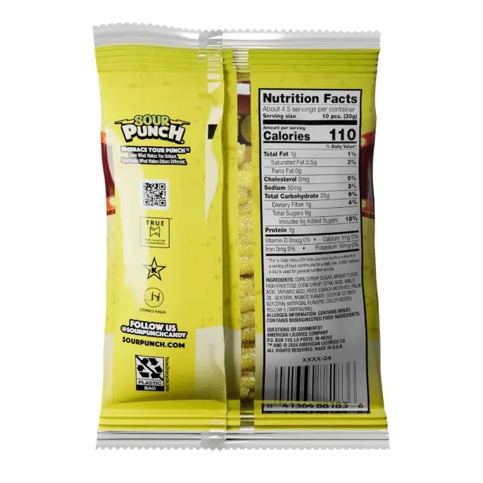 Sour Punch Banana Roulette Bites 5 oz.