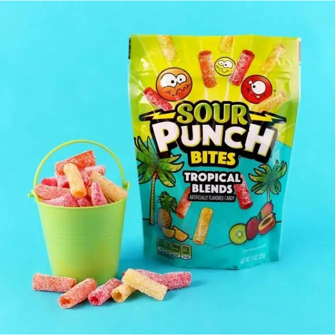 Sour Punch Bites Tropical Flavors 9 oz.